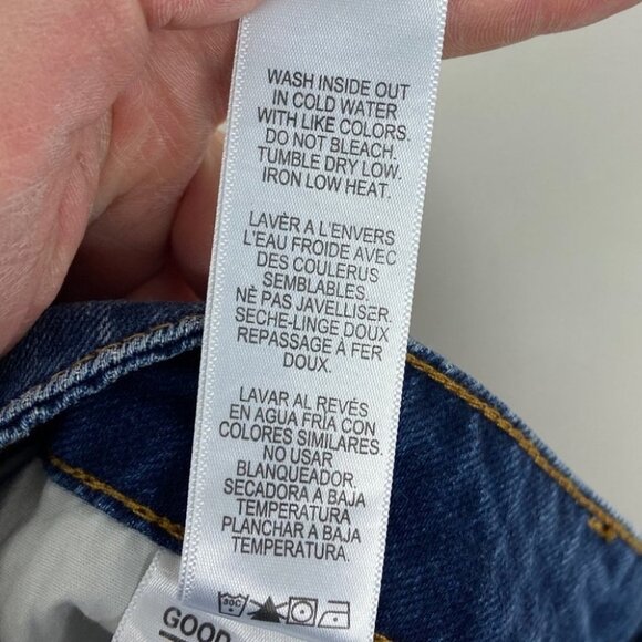 NEW Good American Cut Off Denim Shorts Size 29 Style # GCOS991C High Rise Short - Picture 8 of 13